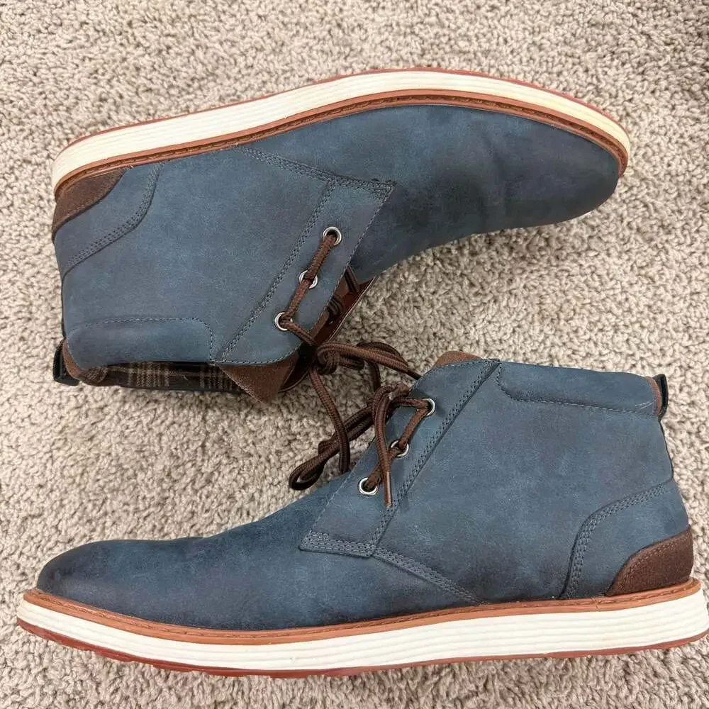 Ferro Aldo Houston Chukka Boots Blue‎ Nubuck Lace Up Men’s Size 11 EUC